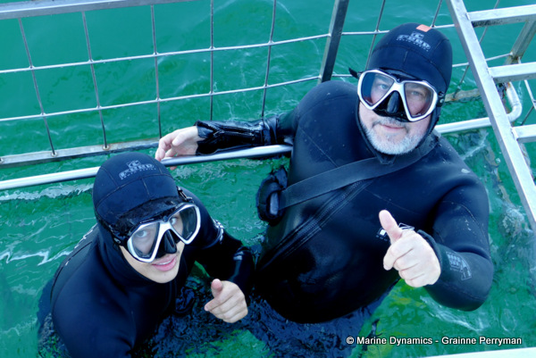Shark cage diving, South Africa